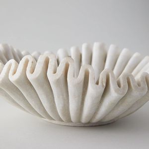 Clássico branco pedra natural mármore flor tigela decorativa casa fruta jóias mármore ônix travertino contemporâneo tigelas - Product Image 3