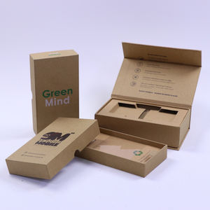 Caja de embalaje de papel kraft reciclado personalizada para teléfono móvil, caja de cartón con cierre magnético - Product Image 2