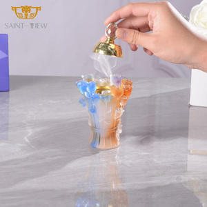 Quemador de Incienso de Cristal Hecho a Mano con Mini Rosas para Recuerdos de Boda - Product Image 3