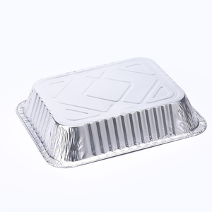 <span class=keywords><strong>Barquette</strong></span> en <span class=keywords><strong>aluminium</strong></span> jetable de <span class=keywords><strong>grande</strong></span> <span class=keywords><strong>taille</strong></span> rectangulaire argentée de 3000 ml, sur mesure, pour emballage alimentaire à emporter, avec couvercles - Product Image 3