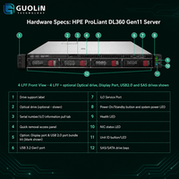 Servidor en Rack HPE ProLiant DL360 Gen11 4510 1U, MR408i-o, 4 GB RAID, 2x1000 W, Potencia de Titanio, Servidor en Rack Empresarial de Alto Rendimiento