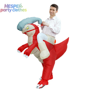 ชุดคอสเพลย์ไดโนเสาร์จูราสสิคสุดฮาสำหรับปาร์ตี้ฮาโลวีน HESPER ชุดมังกรพองลมสีแดงไฟ สำหรับผู้ใหญ่ ลายสัตว์/อนิเมะ คริสต์มาส - Product Image 1