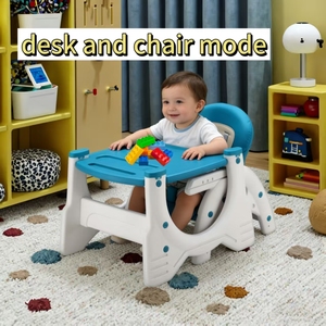 Chaise haute bébé 3-en-1 moderne et table d'activités, en plastique durable et avec structure stable pour l'allaitement – Offre spéciale - Product Image 6