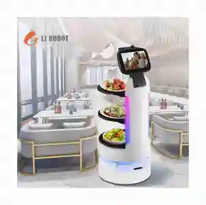 Actively Avoid Obstacles Intelligent Mobile Waiters Robot Automatic Driving For Hotel Restaurant And Factory