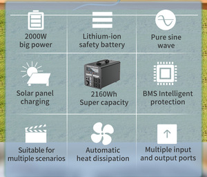 Estación de Energía Solar de 1000W 700Wh LiFePO4 con Onda Sinusoidal Pura 110V/220V MPPT, con Arrancador de Emergencia para Automóviles, para Uso en Exteriores - Product Image 5