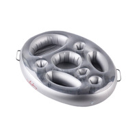 Plateau flottant gonflable en TPU pour boissons et glace, porte-gobelets poreux pour piscine, seau à glace extérieur