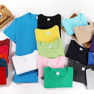 เสื้อยืดผู้ชายแขนสั้นผ้าทอเรียบแบบเรียบง่าย ปักโลโก้ตามสั่ง OEM พร้อมงานปักพิมพ์ลาย ผ้าฝ้ายแท้ 100% เสื้อยืดแบบ unisex - Product Image 1