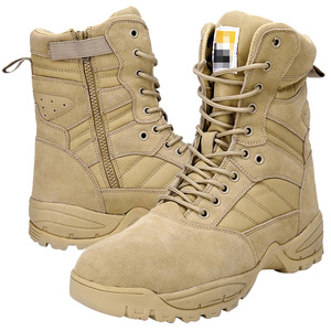 Bottes de <span class=keywords><strong>combat</strong></span> tactiques personnalisées respirantes Jungle en cuir noir jaune marron <span class=keywords><strong>beige</strong></span> XINXING - Product Image 1