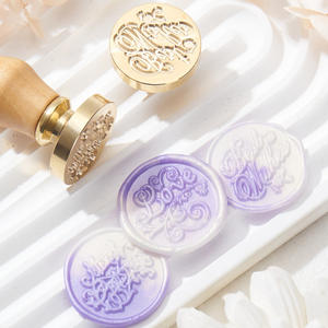 หัวปั๊มขี้ผึ้งตรา29038ตราปั๊มทองเหลืองตราปั๊มขี้ผึ้งหัวปิดผนึกแสตมป์6สไตล์สำหรับงานแต่งงานการห่อของขวัญ - Product Image 3