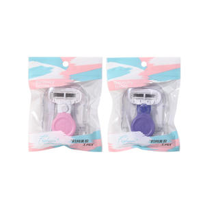 Lmltop Rasoir à 5 lames en acier inoxydable pour le rasage des aisselles pour femmes rose et violet SY311 - Product Image 1