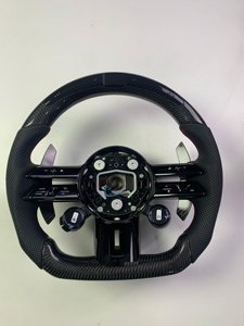 YLC pour Mercedes Benz CLS <span class=keywords><strong>500</strong></span> W462 G500 G350 G63 G55 W212 CL55 W219 Volant en cuir et fibre de carbone avec LED RPM - Product Image 2