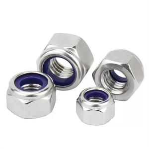 Écrous hexagonaux autobloquants en acier inoxydable 316 A4 M2.5 M3 M4 M5 M6 M8 <span class=keywords><strong>M10</strong></span> M12 M16 avec insert en nylon DIN985 - Product Image 3