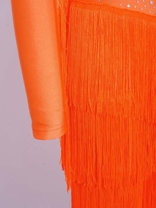 Traje de Baile Latino para Niñas de 6 a 16 Años, Top Corto con Pantalones con Flecos en Capas para Actuaciones en Escenario, Clases, Fiestas, Disfraces de Baile Latino - Product Image 5