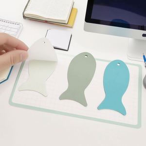 Customized Creative PET Fish-Shaped Self-Adhesive <b>Bookmark</b> Stickers Colorful School Supplies Labels for Study Office - Product Image 3