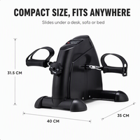 Mini-vélo d'exercice compact avec écran LCD et résistance réglable pour personnes âgées, récupération post-AVC, thérapie à domicile