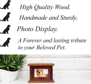 Urnas para mascotas para perros y gatos, urnas de recuerdo para cenizas de animales pequeños, recuerdos para perros y ataúdes funerarios, urnas de cremación para mascotas de madera - Product Image 6