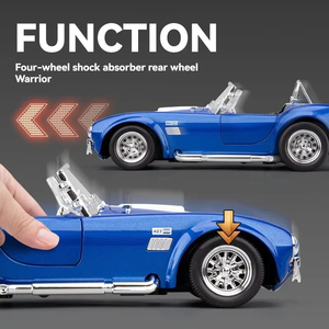 Modelo a Escala 1:24 del Shelby Cobra, Auto Deportivo Clásico de Carreras, de Metal Fundido a Presión, Coleccionable con Detalles Realistas - Product Image 4