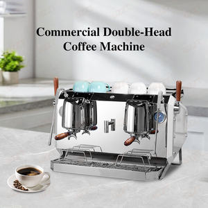 Commercial 9Bar 2 groupe écran tactile double groupe 10L chaudière 58mm tête de brassage saturée café électrique Machine à café expresso - Product Image 2