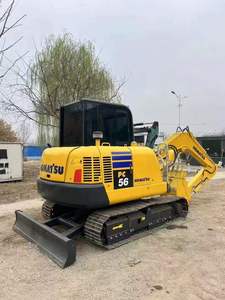 Excavatrice sur chenilles Komatsu PC56 d'occasion certifiée CE avec godet de 5 tonnes, moteur Cummins, pompe hydraulique KYB - Product Image 2