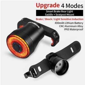 Accesorios para Bicicleta Luz Trasera IPx6 Impermeable LED USB Recargable con Freno Inteligente - Product Image 1