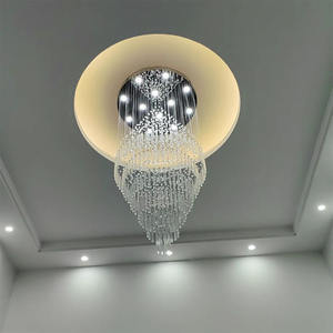 فيلا علوي دوبلكس أوربي حديث ثريا كبيرة الدرج كريستال قلادة طويلة لفندق فيلا مشروع تركيب المنزل - Product Image 4