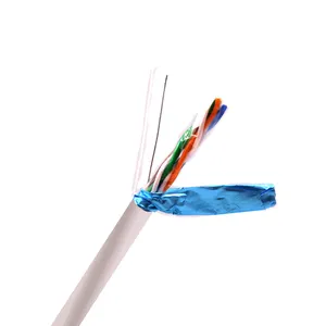 S-FTP UTPFTP ต่อเมตร Lankabel สีดำกับ CE Rohs Cat5e Cat6 Cat6a สายเคเบิลสื่อสาร