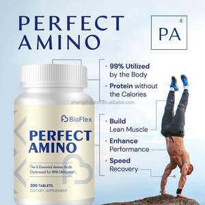 Comprimés de suppléments d'acides aminés parfaits Protéines végétaliennes pour pré/post entraînement et récupération musculaire avec lysine tryptophane leucine - Product Image 4