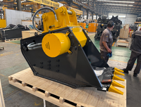Accessoires d'excavatrice, godet de concassage multifonctionnel à mâchoires, 15t/h, pour le recyclage du béton et de la pierre, travaux de construction