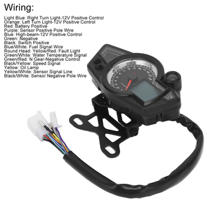 Compteur de vitesse DC12V, tachymètre, rétroéclairage anti-éblouissement, jauge universelle pour moto, ATV, UTV, 1, <span class=keywords><strong>2</strong></span>, 4 <span class=keywords><strong>cylindres</strong></span> - Product Image 6