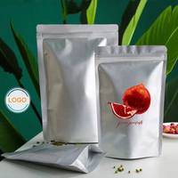 Sachet refermable à fermeture éclair finition mate, résistant à l'humidité, imprimé sur mesure, en PE, pour l'emballage de la nourriture pour bébés et de la poudre de thé