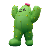 Décoration gonflable de cactus de PVC de cactus mignon en peluche gonflable longue