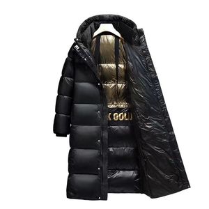 Blouson matelassé pour homme, <span class=keywords><strong>doudoune</strong></span> unisexe, noir doré, avec logo, long, à capuche, épais, chaud, pour femmes, couples, vestes d'hiver pour l'extérieur - Product Image 3