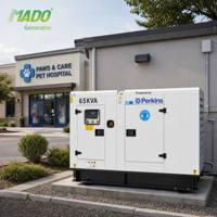 Générateur diesel authentique de marque Perkings 52 kW 65 kVA 80 kVA 100 kVA silencieux, moteur 1104A-44TG1, triphasé, alimentation de secours pour usine