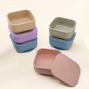 Boîte à lunch écologique biodégradable pour enfants, boîte à lunch en silicone Bento pour enfants avec ventouse - Product Image 6