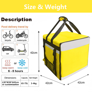 Mochila Refrigerante para Pizza, para Bicicleta o Motocicleta, para Entrega de Comida, con Logotipo Personalizable - Product Image 3