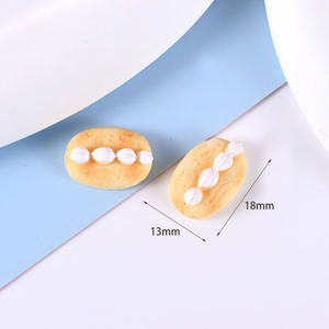 CHENXI Miniaturas de Resina de Pan y Postres, Cabujones Planos, Dijes para Teléfono, Decoración, Accesorios para Manualidades DIY - Product Image 6