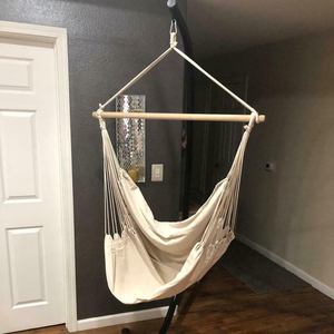 <span class=keywords><strong>Hamac</strong></span> Portable à corde suspendue de couleur blanche, <span class=keywords><strong>siège</strong></span> de balançoire, pour Patio, Camping, chaise d'extérieur - Product Image 6