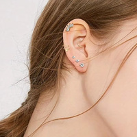 Bijoux Gaby Fashion, piercing pour lèvre en titane ASTM-F136 6AI-4V ELI G23, labret à dos plat avec filetage interne