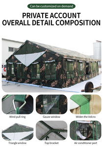 Carpa Táctica de Seguridad para Campamento, Estructura de Campo, para 50 Personas, Color Verde Oliva Africano - Product Image 6