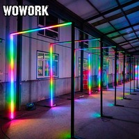 WOWORK Vente en gros d'arche de mariage tunnel lumineuse à changement de couleur RVB pour la décoration de fête de mariage d'anniversaire, scène
