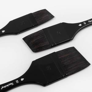 Pinceau pour peinture <span class=keywords><strong>sur</strong></span> toile, <span class=keywords><strong>gouache</strong></span>, acrylique et huile, avec manche en <span class=keywords><strong>bois</strong></span>, poils de rat gris mélangés à des poils de peinture - Product Image 5