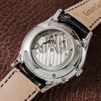 1pcs moq individuelles logo luxus seagull hand wind chronograph multi funktion mechanische automatische bewegung uhr mann für kleinen auftrag
