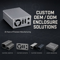 Boîtier électronique en aluminium anodisé sur mesure, extrudé, pour amplificateur de circuit imprimé, instrument, boîte de projet DIY, boîtier en aluminium