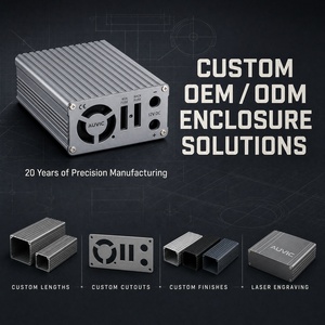 Boîtier électronique en aluminium extrudé, boîtier OEM, perçage CNC, amplificateur de circuit imprimé, boîte de projet DIY, boîtier en aluminium - Product Image 5