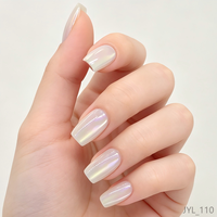24 faux ongles courts carrés à presser, motif œil de chat, en ABS, pré-dessinés