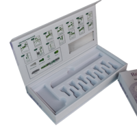 Boîte rigide personnalisée à fermeture magnétique pour flacon de peptide rétractable avec insert en mousse EVA, pour suppléments de peptides premium.