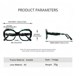 <span class=keywords><strong>Lunettes</strong></span> de soleil de luxe pour femmes, monture surdimensionnée, acétate transparent, revêtement vintage, UV400 - Product Image 3