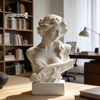 Sculpture de figurine blanche imprimée en 3D, statue humaine minimaliste pour galerie d'art moderne, figurine romaine imprimée en 3D