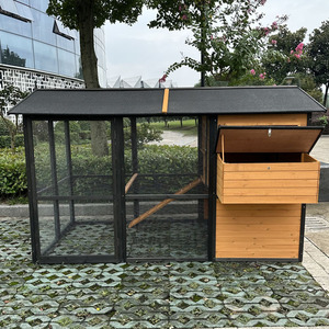 Casetta per Animali Domestici Superiore in Legno di Grandi Dimensioni, Habitat Esterno Ben Costruito con Chiusura a Bottone per Polli, Conigli, Piccioni, Cortile e Giardino - Product Image 4