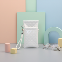 Étui à lunettes portable en cuir PU souple à double couche avec fermeture éclair et sangle, pochette de rangement étanche pour lunettes
